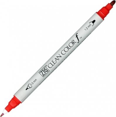 CARMINE RED dual tip pen from Zig