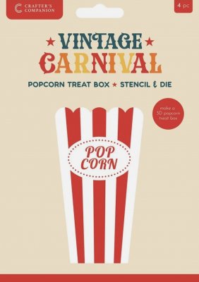 CARNIVAL POPCORN TREAT STENCIL & DIE SET from Crafter's Companion