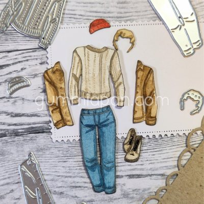 CASUAL BOB clothes for Bob doll - Kläder till Bob-klippdocka från Gummiapan