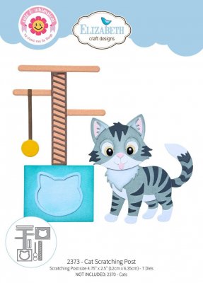 CAT (sold separately) scratching post die set from Elizabeth craft designs