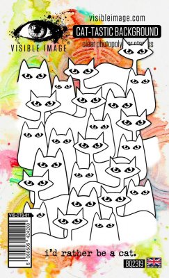 CAT-TASTIC clear background stamp - Stämpel med katter from Visible image A6