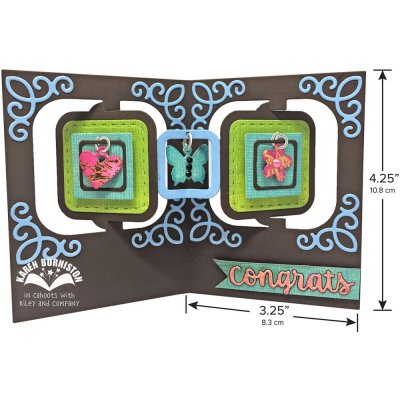 Charm accordion die set - Stansmallar att göra dragspels-kort med, från Karen Burniston