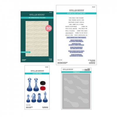 CHECKMATE bundle chess - Kit med schacktema från Spellbinders