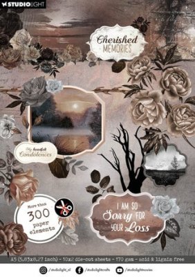 CHERISHED MEMORIES DIE CUT PAPER PAD ELEMENTS from Studio Light A5