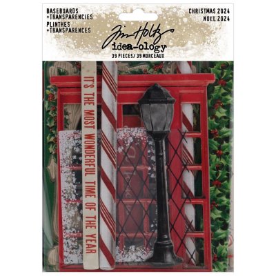CHRISTMAS 2024 BASEBOARDS & TRANSPARANCIES - Juliga dekorationer från Tim Holtz Idea-ology