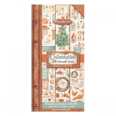 ALL AROUND CHRISTMAS COLLECTABLES - Juldekorationer från Stamperia 15x30 cm