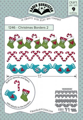CHRISTMAS BORDERS 2 die set 1246 - Bårdstansmallar från Karen Burniston
