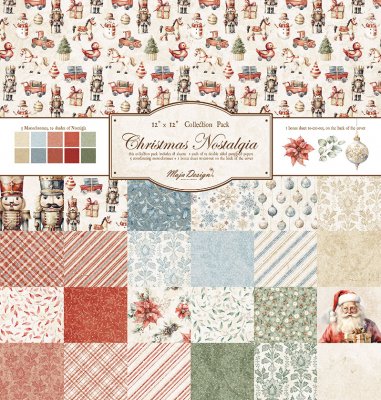 CHRISTMAS NOSTALGIA paper pack 12x12 - Mönsterpapper med jultema från Maja Design 30x30 cm