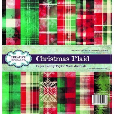CHRISTMAS PLAID paper pad 8x8 from Creative Expressions 20x20 cm