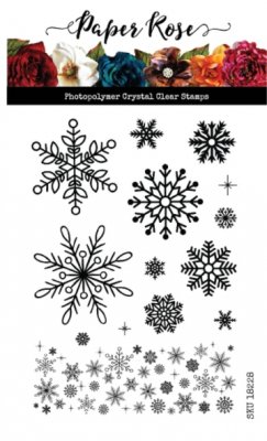 Christmas snowflakes clear stamp set - Stämpelset med snöflingor från Paper Rose 10*15 cm