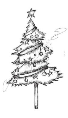Christmas tree rubber stamp - En stämpel med en gran från KatzelKraft