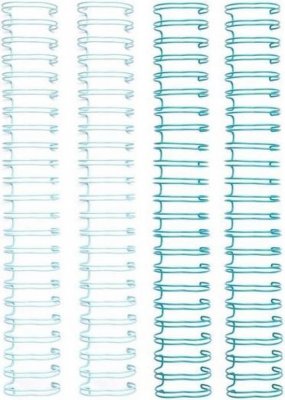 Cinch Wire 1 Inch Blues (4pcs) - 2 nyanser av blå O-wire-spiraler till stans- och bindningsmaskinen från We R Memory Keepers