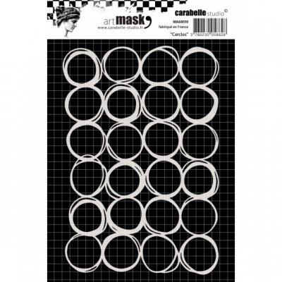 Circles stencil - Schablon med cirklar / ringar från Carabelle Studio A6
