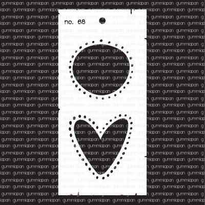 CIRKEL OCH HJÄRTAschablon från Gummiapan 10x21 cm