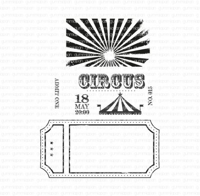 Circus ticket - Stämpelset från Gummiapan