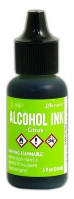 Citrus alcohol ink - Gulgrön alco-ink från Ranger ink