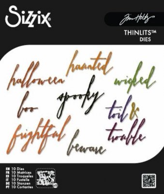 CLASSIC HALLOWEEN HANDWRITING die set - Engelska ordstansmallar från Tim Holtz Sizzix