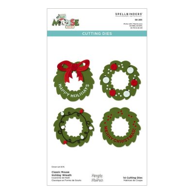 Classic Mouse Holiday Wreathe Cutting Dies - Stansmallar från Spellbinders
