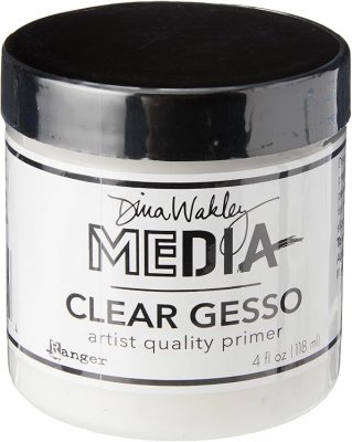 CLEAR GESSO 4 fl oz - Genomskinlig gesso / primer från Dina Wakley 118 ml