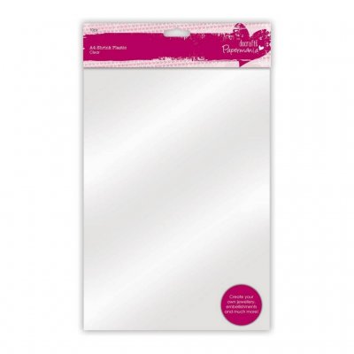 Clear shrink plastic (10 sheets) - Genomskinliga krympplastark från Dovecraft A4