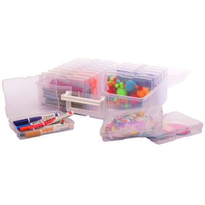 CLEAR STORAGE BOX with 16 cases - Förvaring i förvaring från Vaessen Creative ca 37x30x13 cm