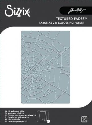 VAULT COBWEB embossing folder - Embossingfolder med spindelväv / -nät från Tim Holtz Sizzix A5