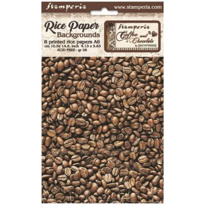 Coffee and Chocolate A6 Rice Paper Backgrounds from Stamperia