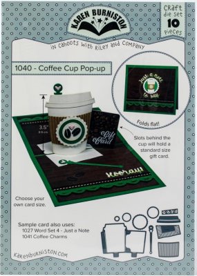 Coffee pop-up die set - Stansmallar att göra specialvikta kort med kaffemugg, från Karen Burniston