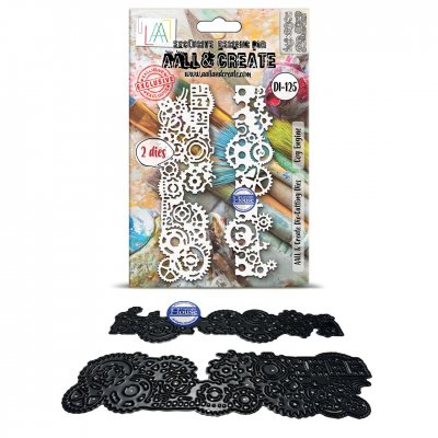 COG ENGINE BORDER DIE SET - Kugghjulsbårdstansmallar från AALL & CREATE