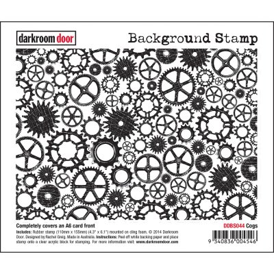 Cogs background stamp - Bakgrundsstämpel med kugghjul från Darkroom Door 11*15,5 cm