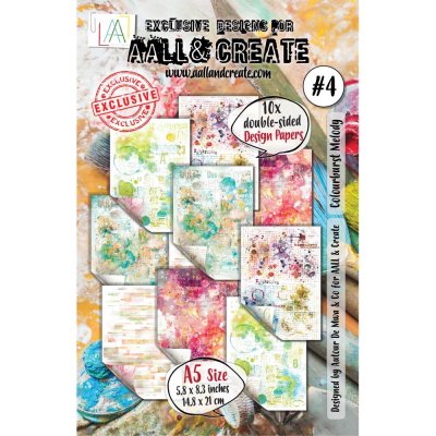 COLOURBURST MELODY double sided pattern paper - Dubbelsidiga mönsterpapper från AALL & Create 350 g A5
