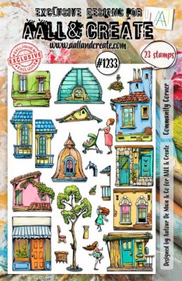 COMMUNITY CORNER house part clear stamp set from Autour de Mwa AALL & Create A5