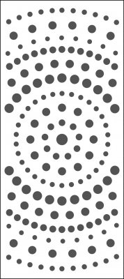 Concentric Circles Slimline Stencil - Rektangulär schablon med cirklar från the Crafter's workshop