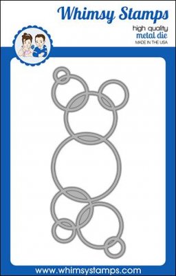 FÖRBESTÄLLNING Connected bubbles Slimline die - Stansmall från Whimsy Stamps