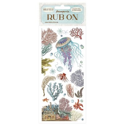 CORALS songs of the sea rub-ons - Gnuggisar med koraller och havstema från Stamperia ca 10x20 cm