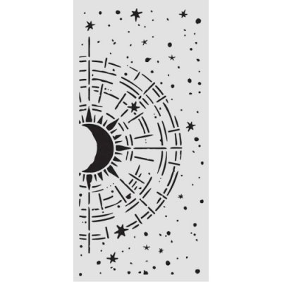 COSMIC COMPASS secret diary stencil from Stamperia 12x25 cm