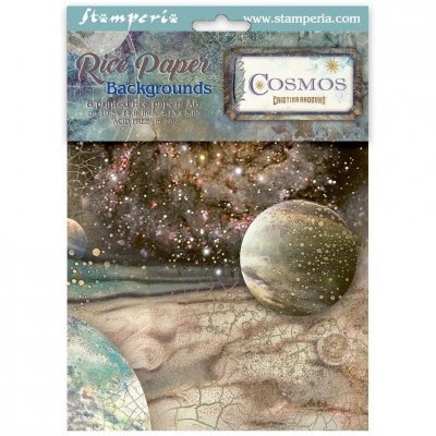 COSMOS RICE PAPER BACKGROUNDS - Bakgrunds-rispapper från Stamperia A6