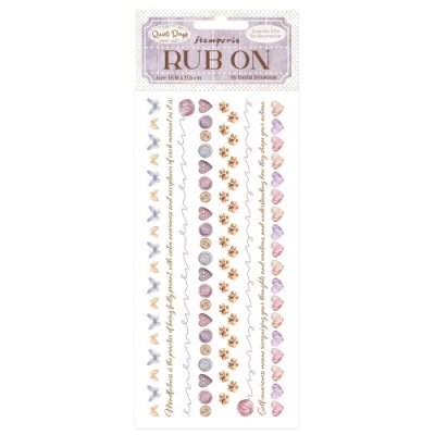 COZY BORDERS QUIET DAYS RUB ONS from Stamperia