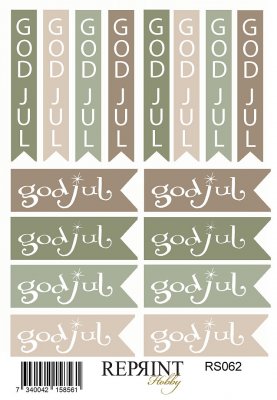 COZY CHRISTMAS Swedish text sticker set - Svenska text-stickers med jultema från Reprint 11x16 cm