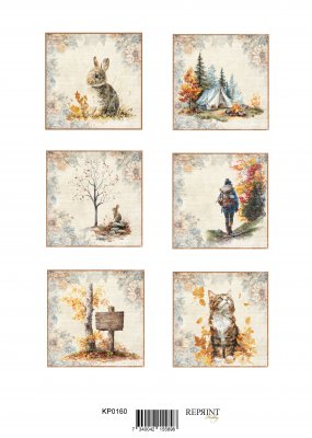 COZY SEASON fall autumn die cut sheet - Klippark med hösttema från Reprint A4