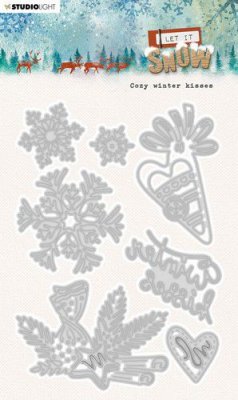 Cozy Winter kisses Let it snow die set from Studio Light 10x14 cm