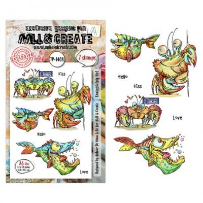 CRABSOLUTELY NOT clear stamp set from AALL & Create A6