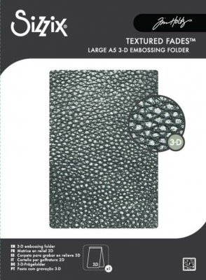 CRACKED LEATHER embossing folder - Embossingfolder med läderlook från Tim Holtz Sizzix A5