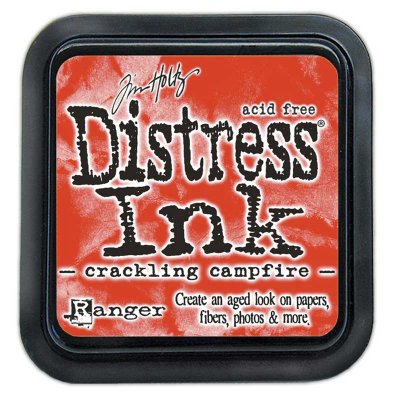 FÖRBESTÄLLNING - Crackling campfire Distress ink pad - Rödorange stämpeldyna från Tim Holtz / Ranger ink