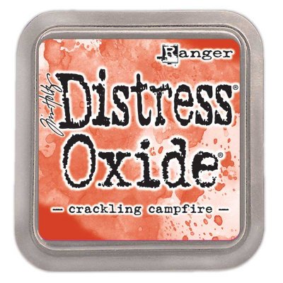 FÖRBESTÄLLNING - Crackling campfire Distress oxide ink pad - Rödorange hybriddyna från Tim Holtz / Ranger ink