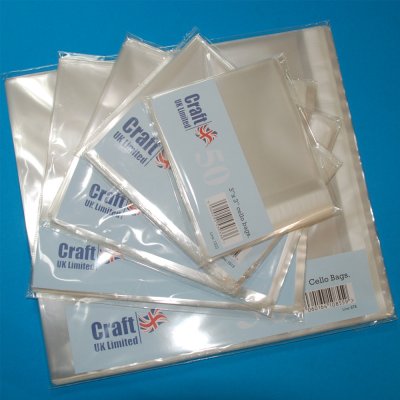 7x7 Cellophane bags (50) from Craft UK ca 17*17 cm