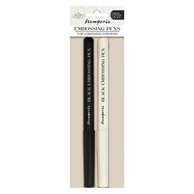 Create Happiness Embossing Pens Clear & Black - Embossingpennor från Stamperia
