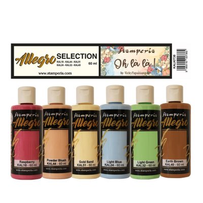 Create Happiness Oh lá lá Allegro Paint Kit from Vicky Papaioannou Stamperia 6x60 ml