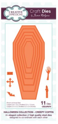 CREEPY COFFIN Halloween die set - Stansmallar med kista från Creative Expressions
