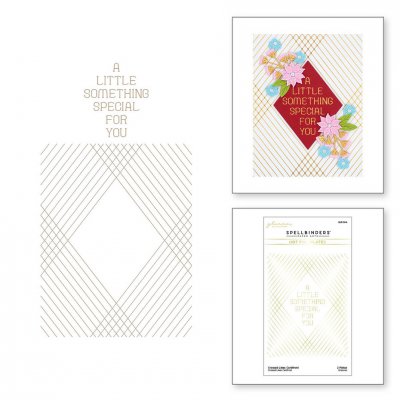 CROSSED LINES DIAMOND Cardfront Hot Foil Plate from Spellbinders ca 11x14 cm